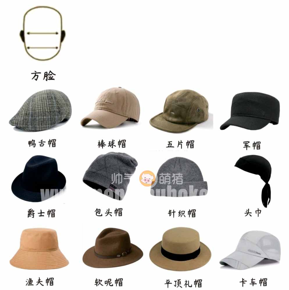 男生帽子款式选择方法：教你怎样买到适合自己的帽子帅气萌猪的博客