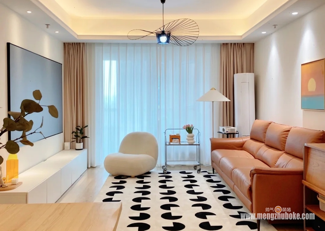 现代客厅橘色沙发室内装修JPEG效果图图片素材-编号29199761-图行天下